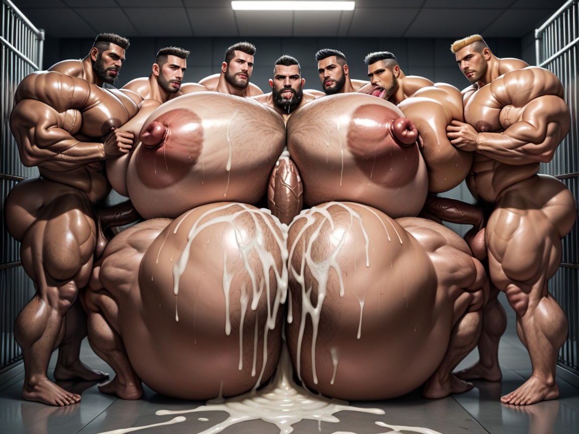 Hyper Bulky, Side View, Prison AI Porn