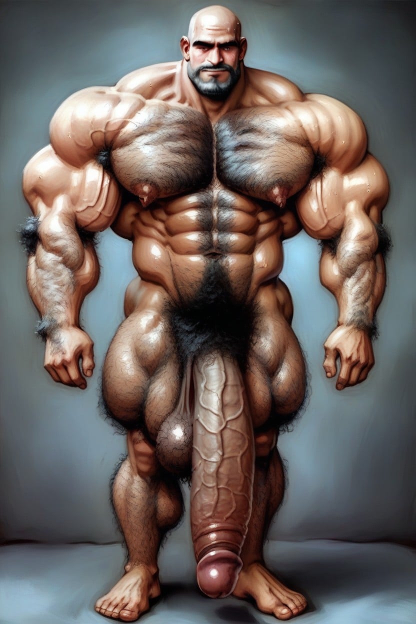 Man Only, Full Body, Visible Sharp Detailed Veins AI Gay Porn