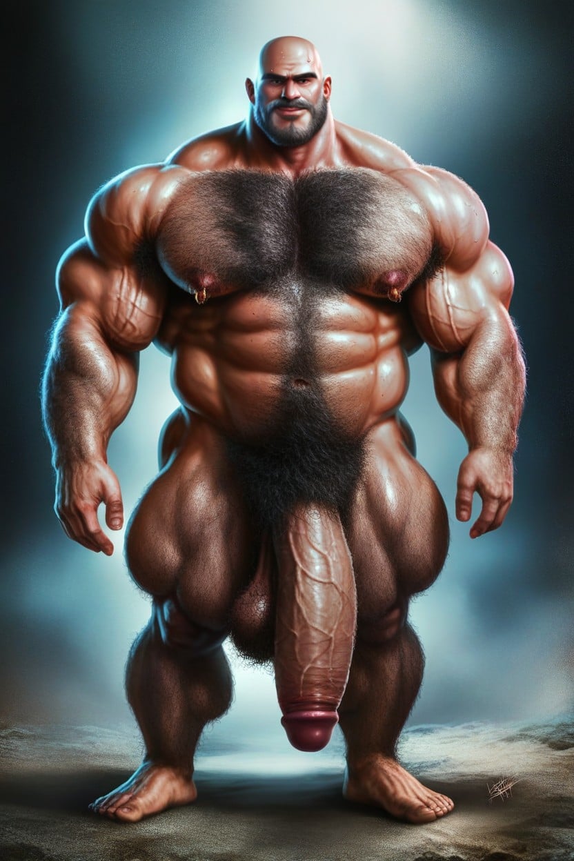 Man Only, Ultra Hairy Chest, Hyper Hairy Chest AI Gay Porn