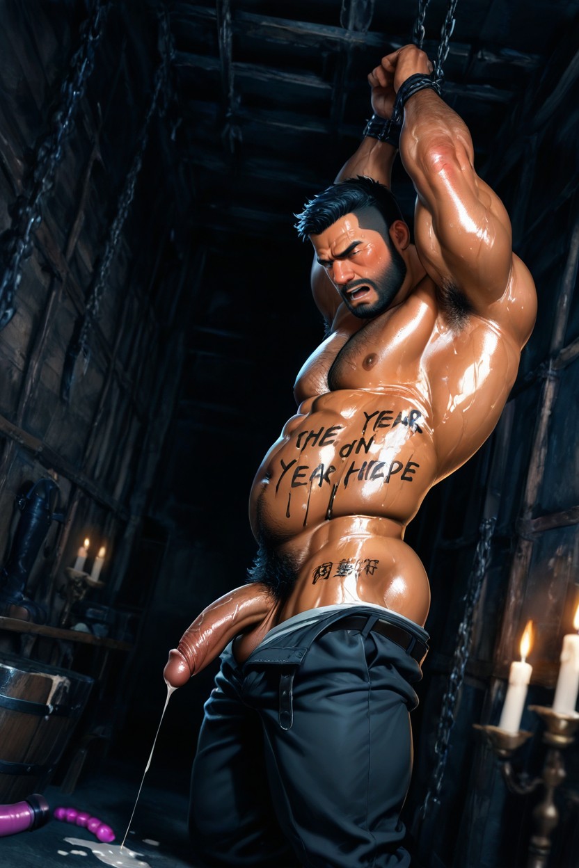 Hairy Body, Hr, Torn Suit AI Gay Porn
