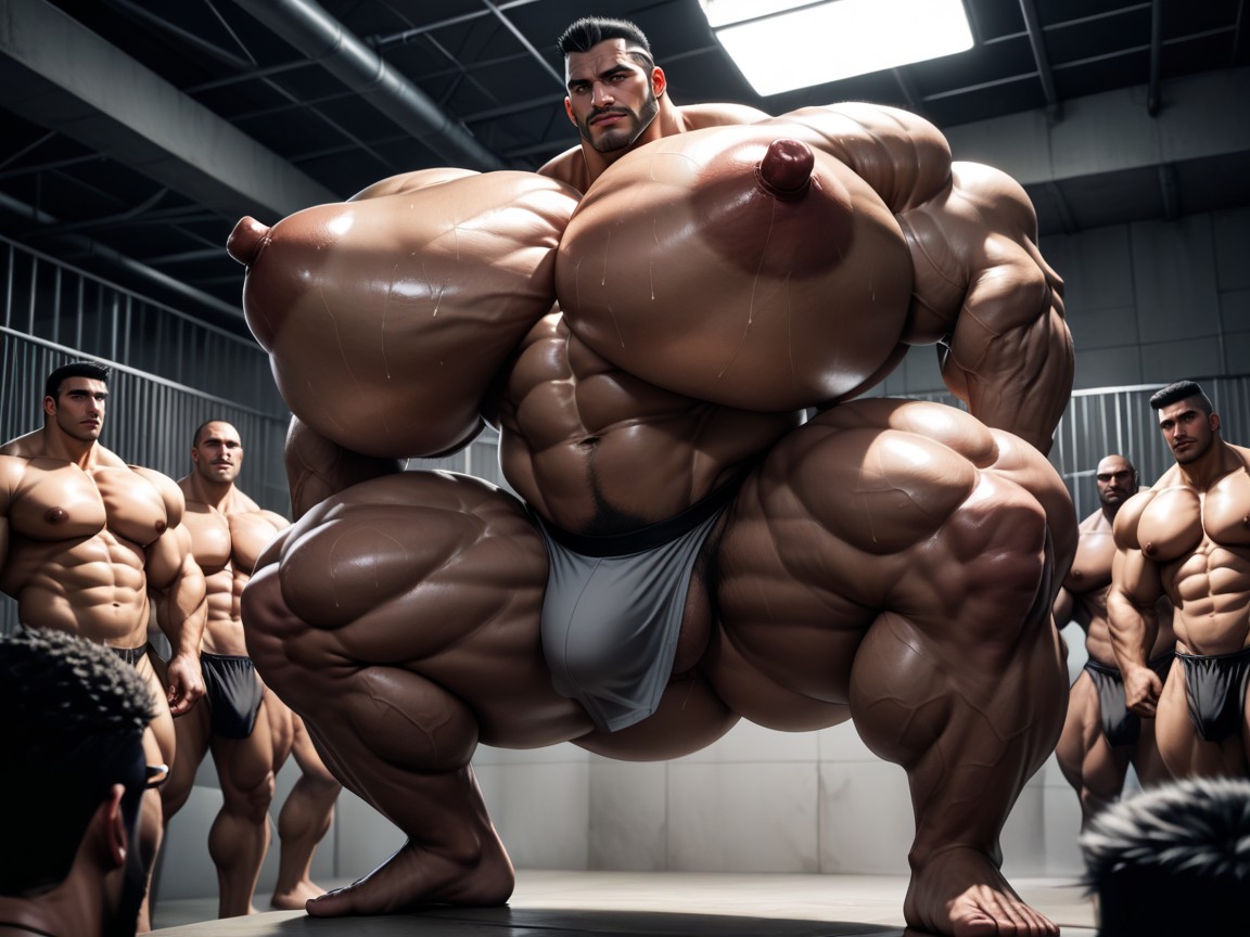 Full Body, Sideburns, Oiled Skin AI Porn