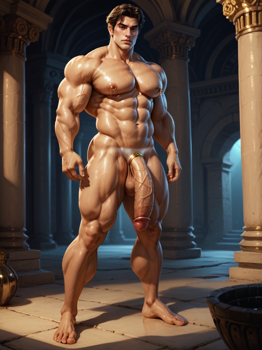 Mouth, Naked, Muscular Legs Porno gay IA