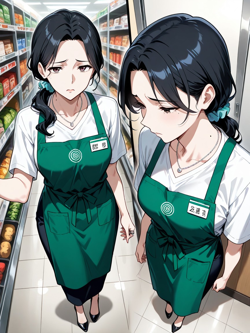 Mole On Neck, Green Apron, 18+ Hentai AI Porn