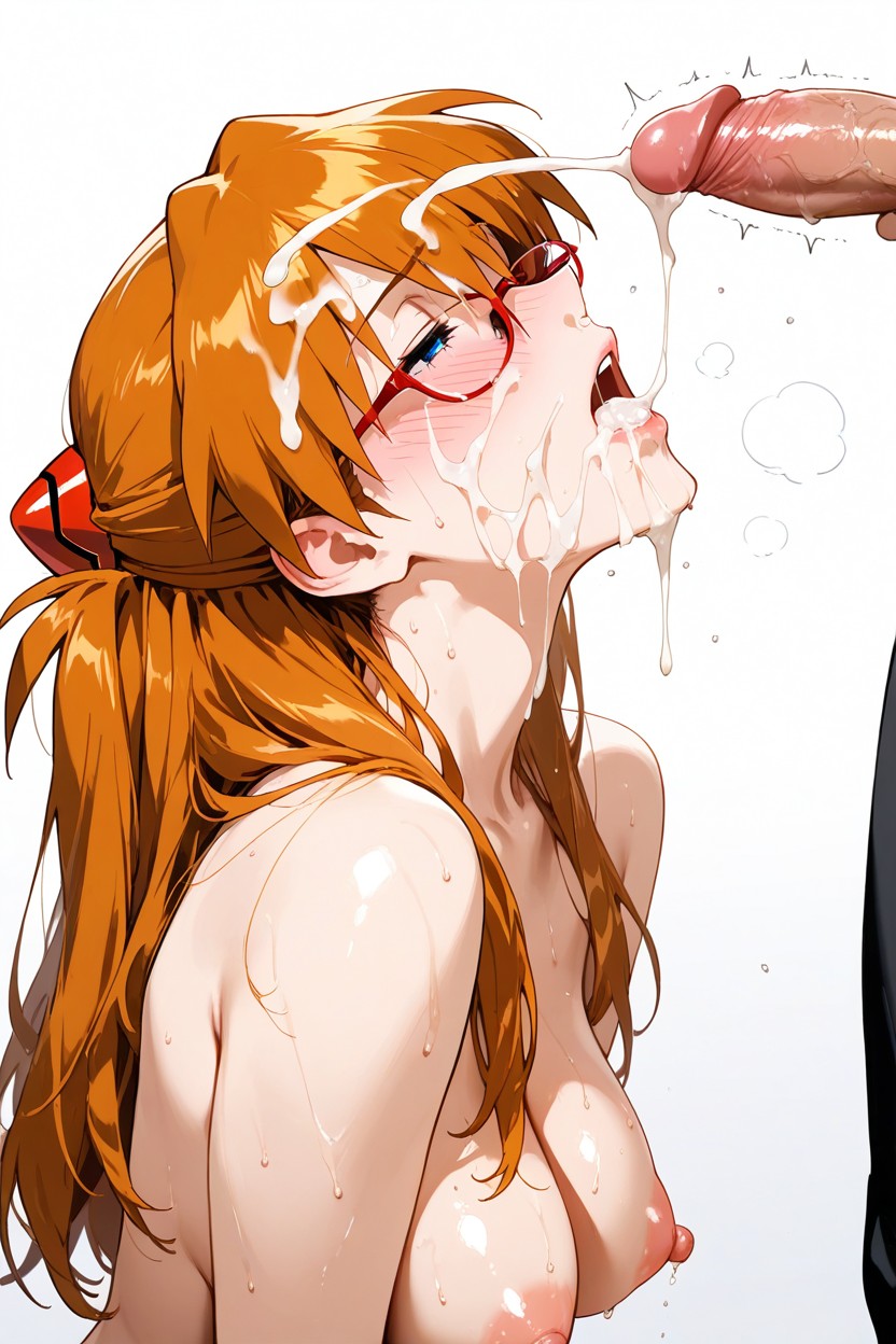 Cum From Nose, Glasses, Topless Hentai AI Porn