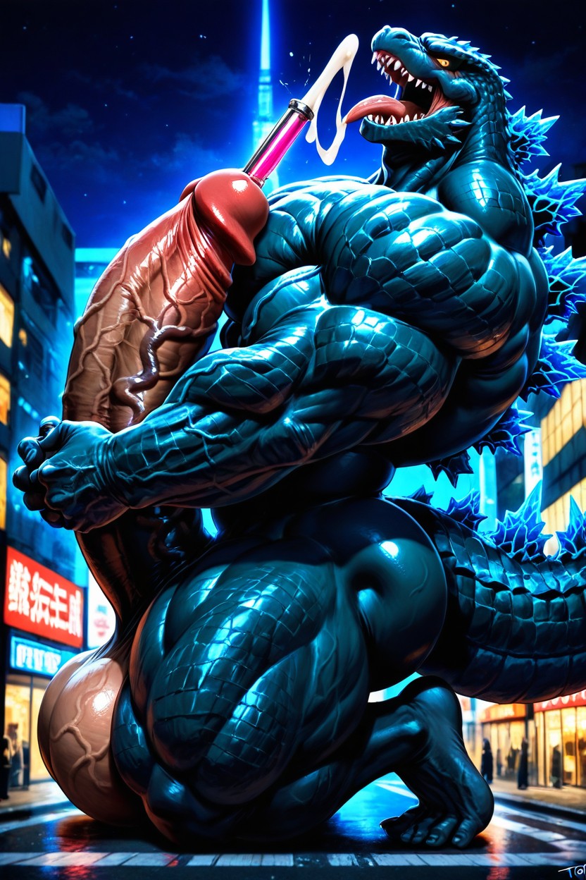 Gay, Hyper Balls, Side View Pornografia gay com IA