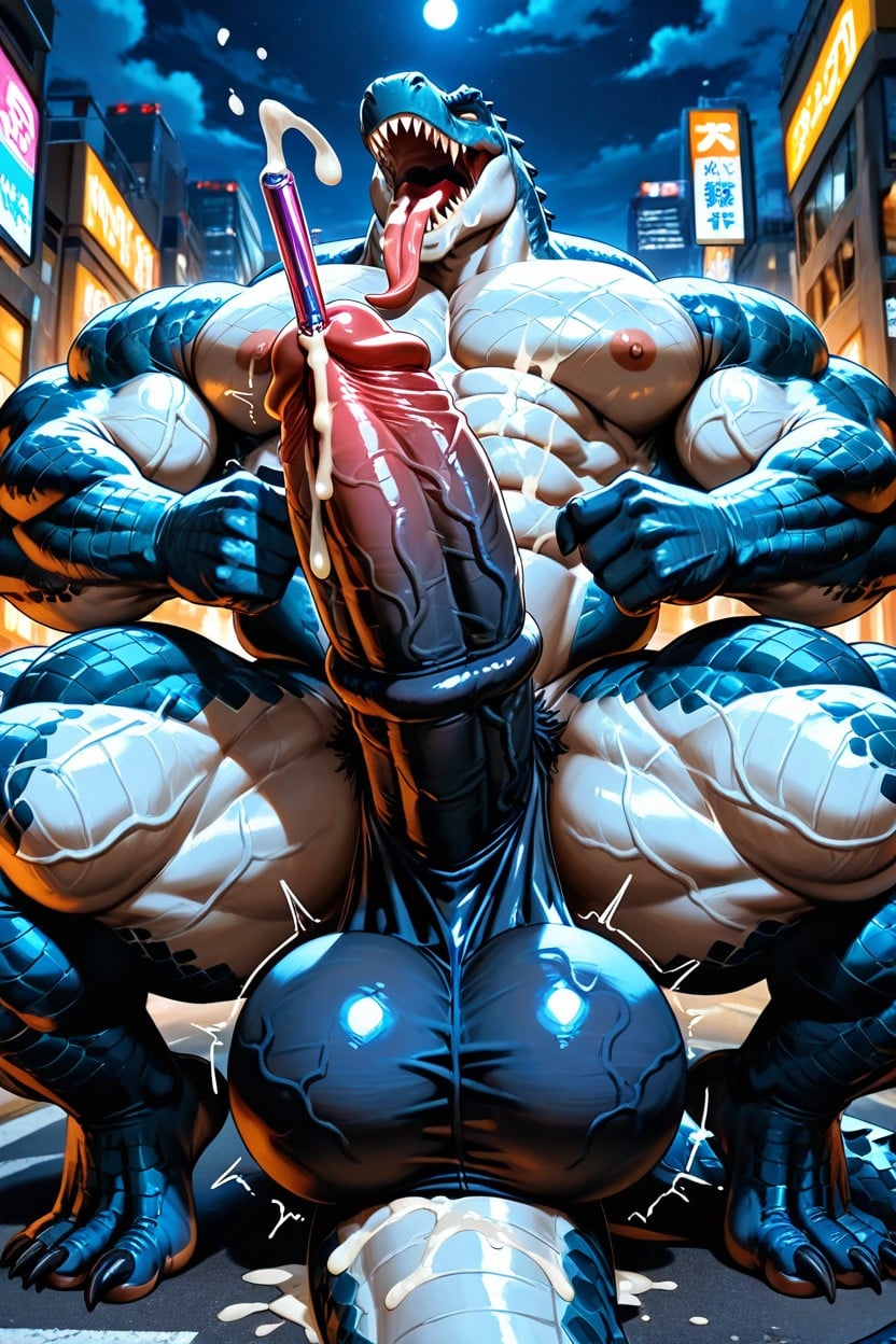 Thick Waist, Moonlight, Hyper Balls AI Gay Porn