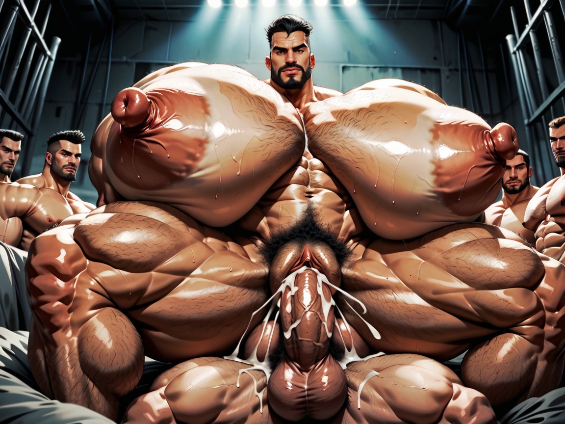Gang Bang, Extremely Large Ass, Breast Expansion AI Porn