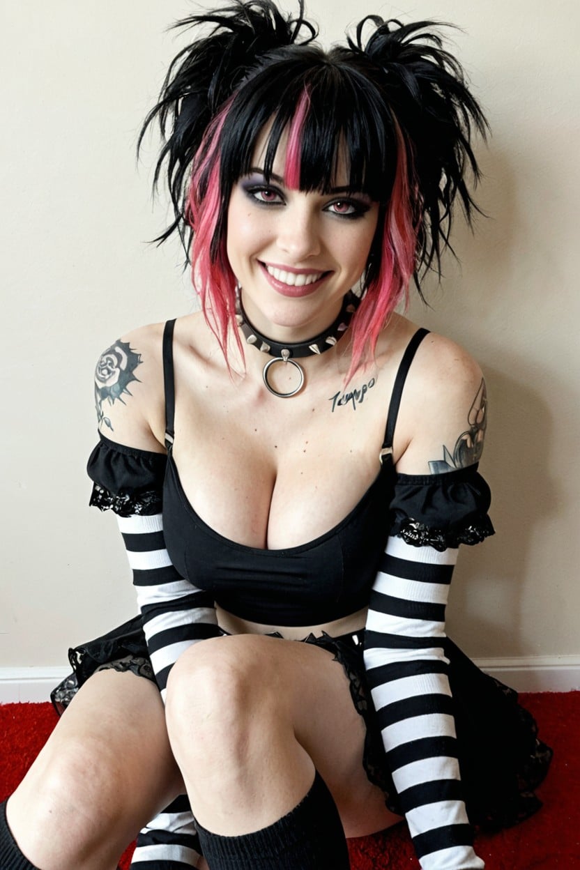 Recently Legal, Emo Female, Head Tilted To The Side AI Porn