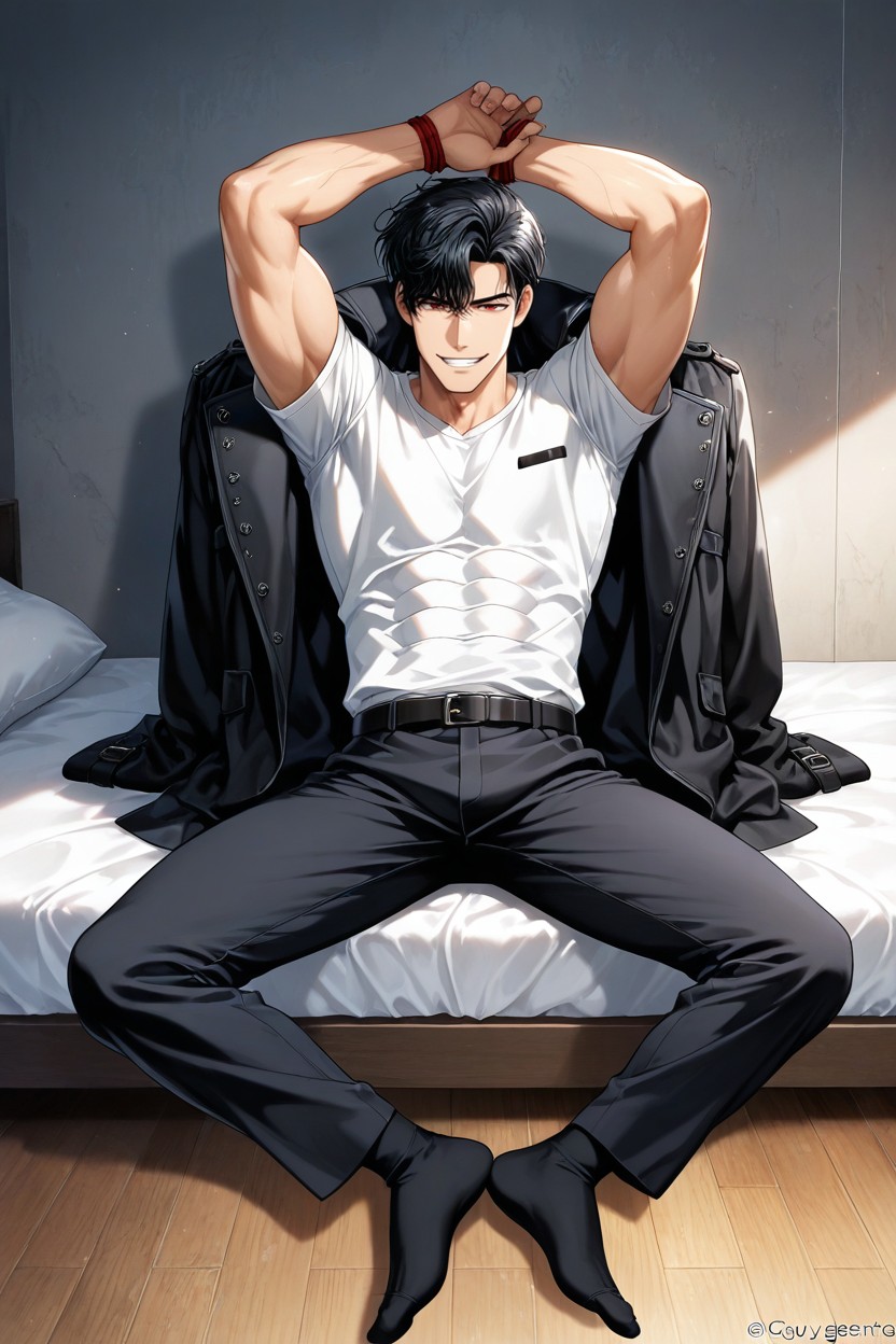 Slightly Messy Hair, 25+, Joo Jaekyung From The Jinx Manhwa AI Gay Porn