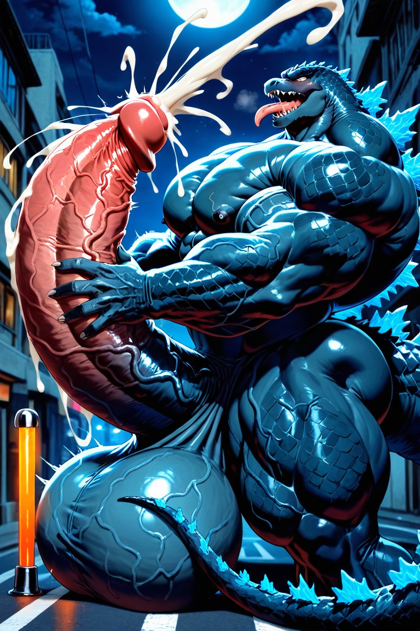 Throbbing Penis, Side View, Detailed Face AI Gay Porn