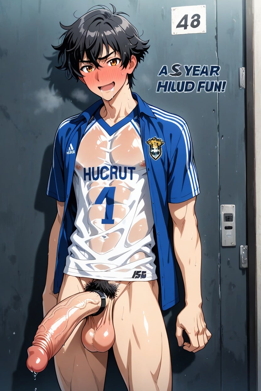 Full-face Blush, No Pants, Wet T-shirt AI Gay Porn
