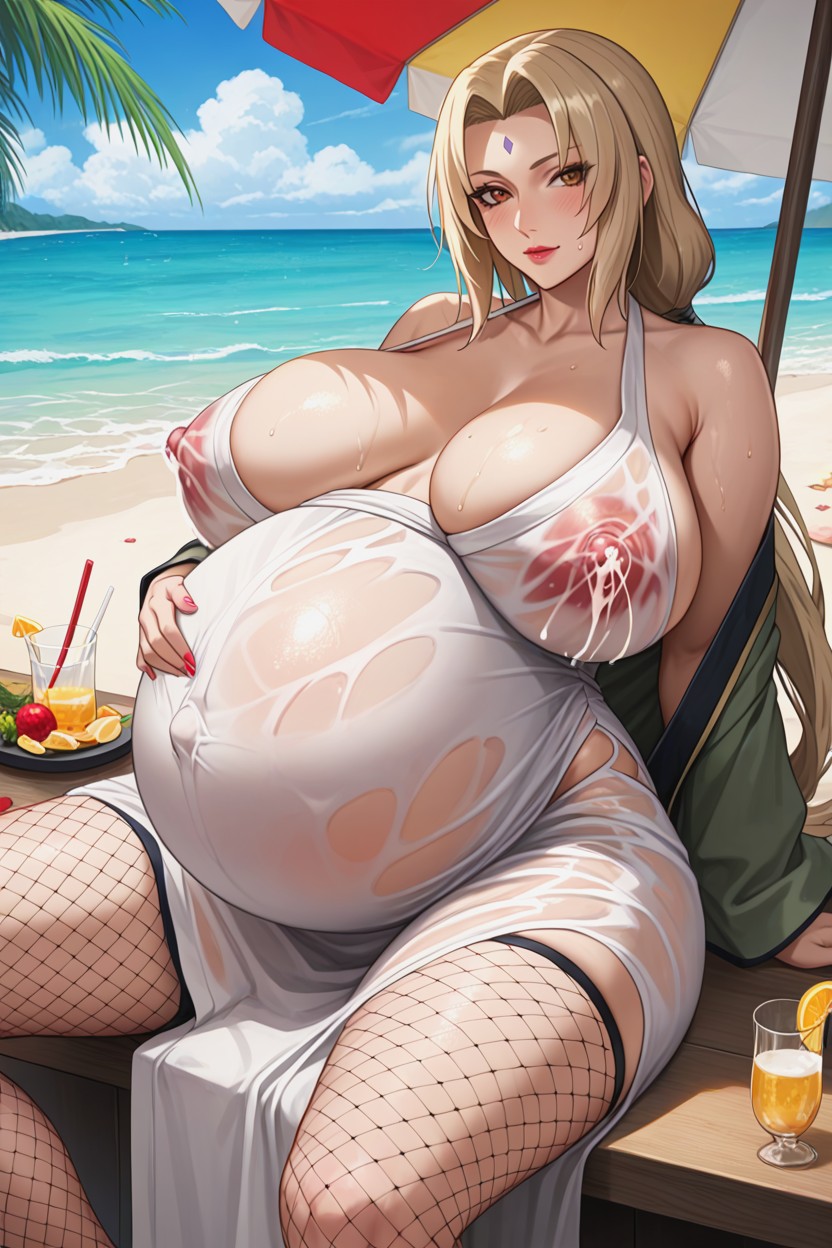 Horny, Mature, Perfect Massive Round Belly Hentai AI Porn