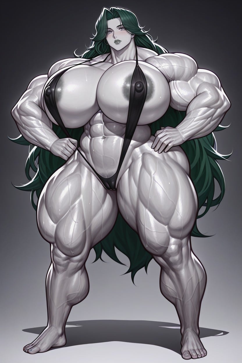 Curvy Thighs, Muslos Gruesos, Aereola Grande Hentai IA