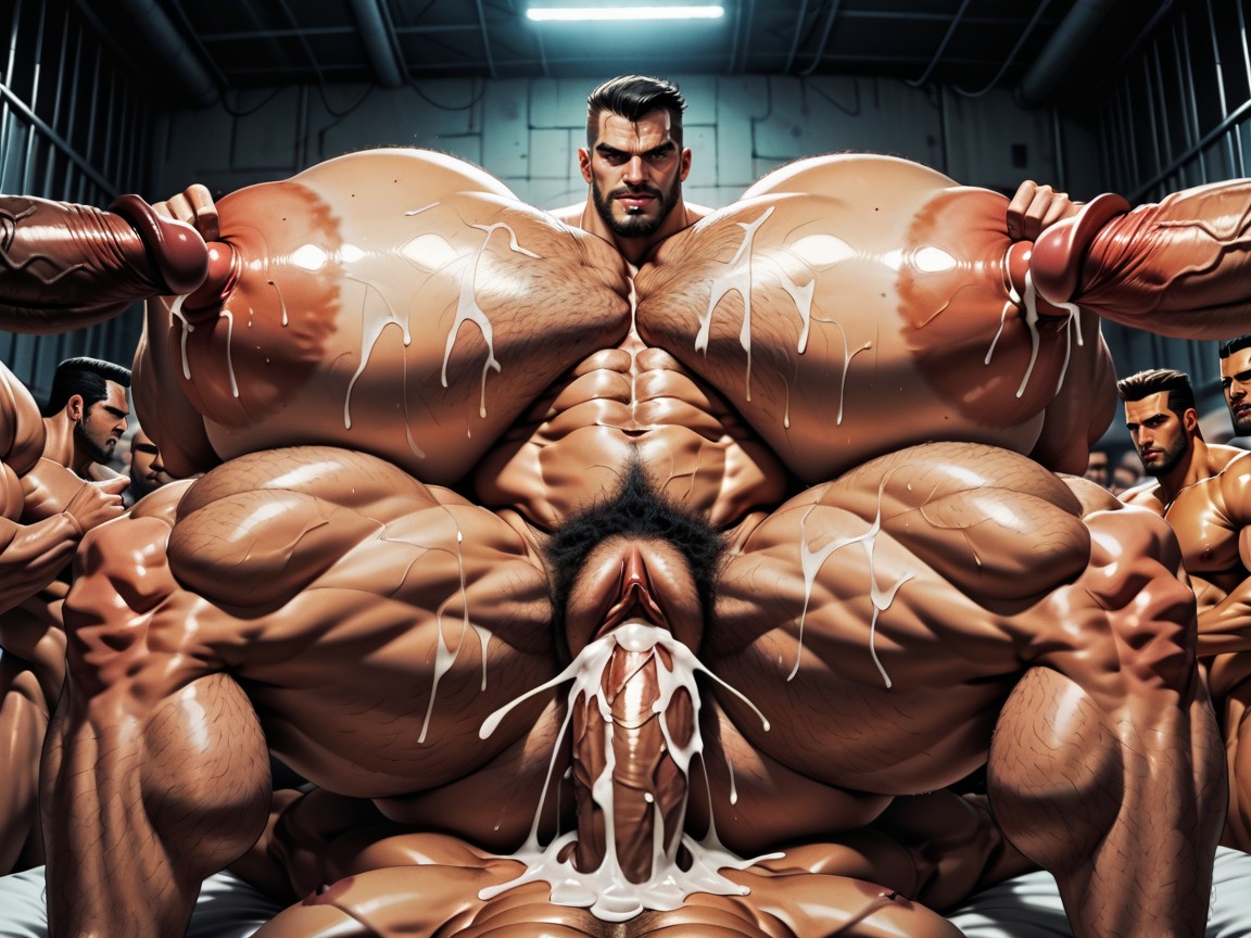 Thick, Huge Hyper Boobs With Hyper Nipples Pointing Upward Everywhere, Breast Expansion AI Porn