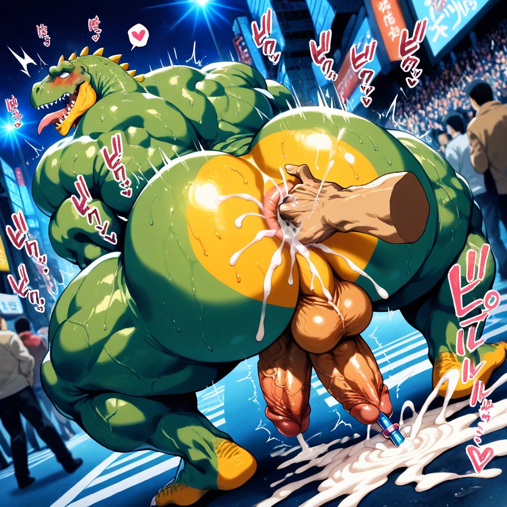 Extremely Large Ass, Uncensored, Dutch Angle AI Gay Porn
