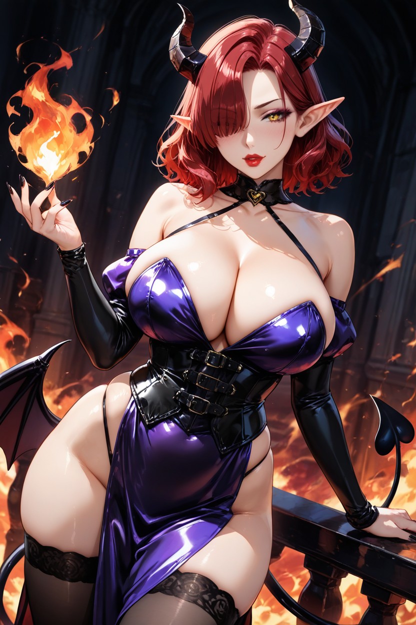 Elf Ears, Mischievous, Black Thong Hentai AI Porn