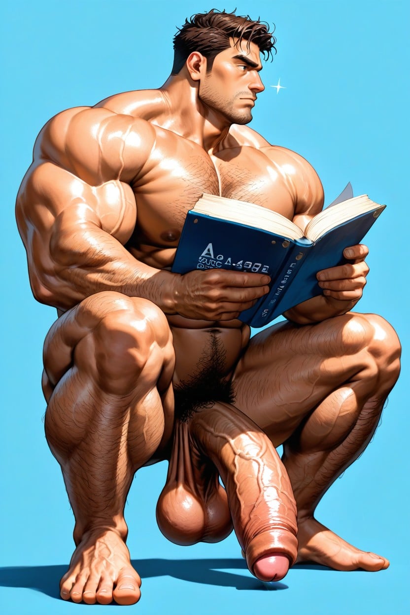 Bottom Angle, Gigantic Long Penis, Foreskin AI Gay Porn