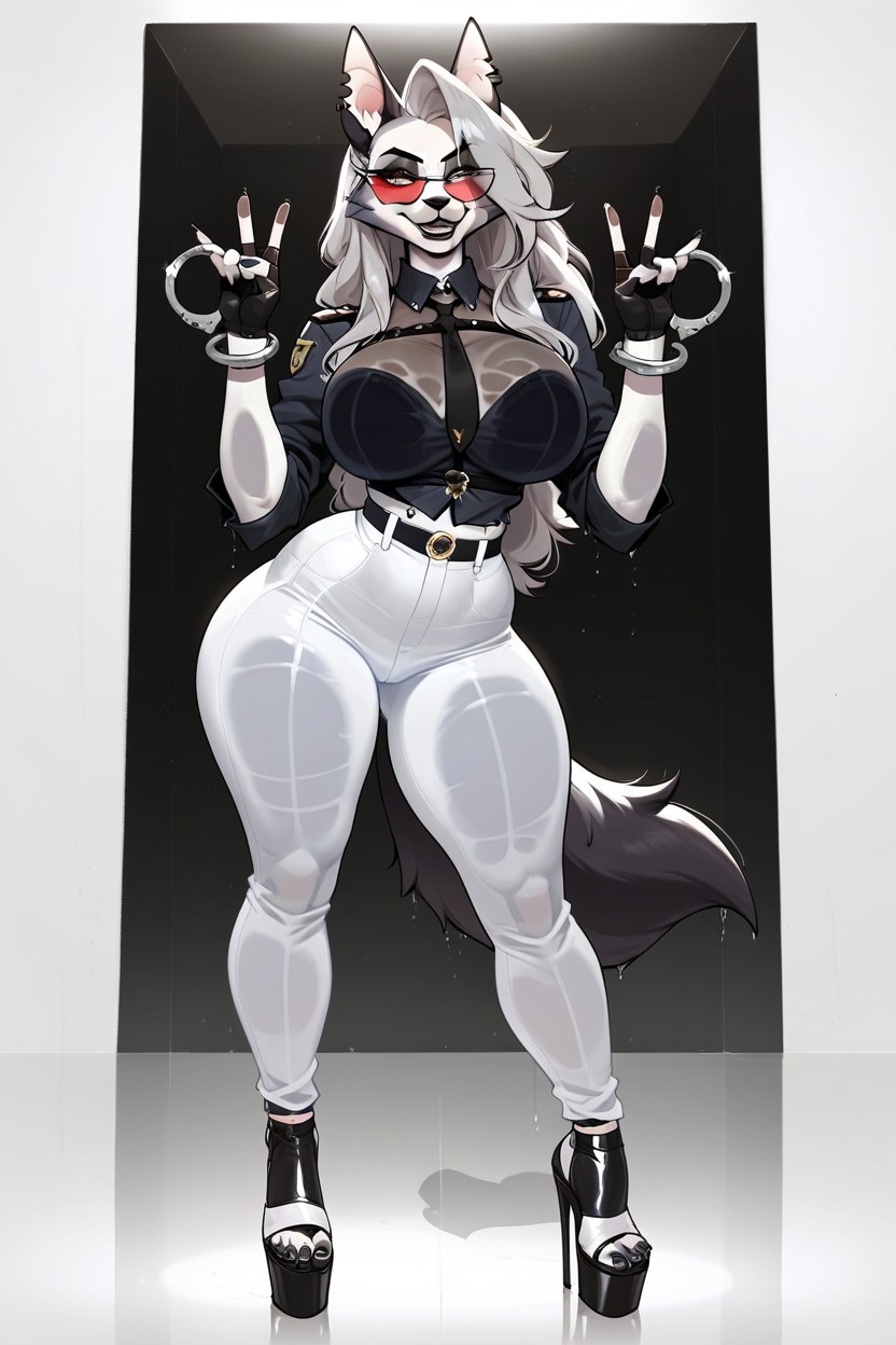 Wet Topwear, Grab A Handcuff On The Forefinger, Front Of Furry AI Porn
