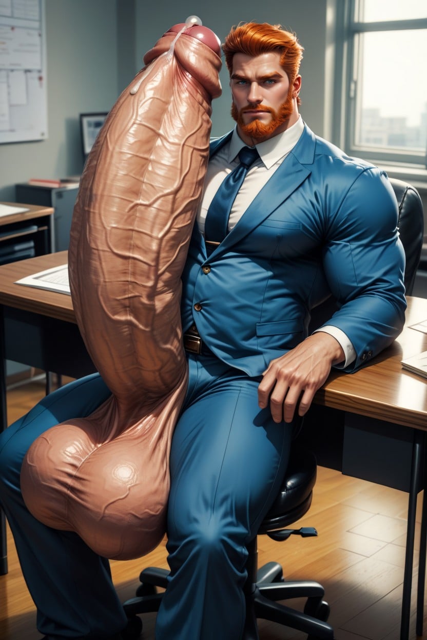 Fix Anatomy, Seated Men Are Staring At Cock, Penis Longer And Thicker Than Body Porno gay IA