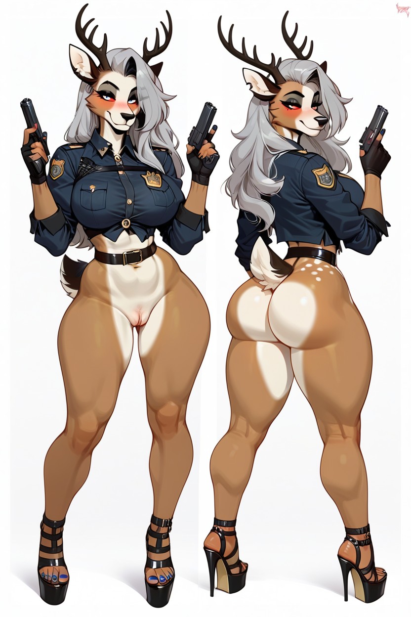 Face, Correct Anatomy, Big Ass Furry AI Porn