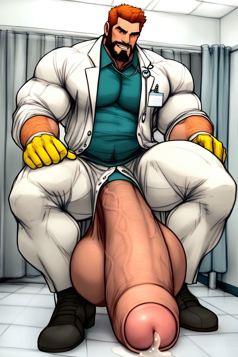 Manhandling Giant Penis With Both Hands, Massive Enormous Giant Hyper Cock, Chinese AI Gay Porn