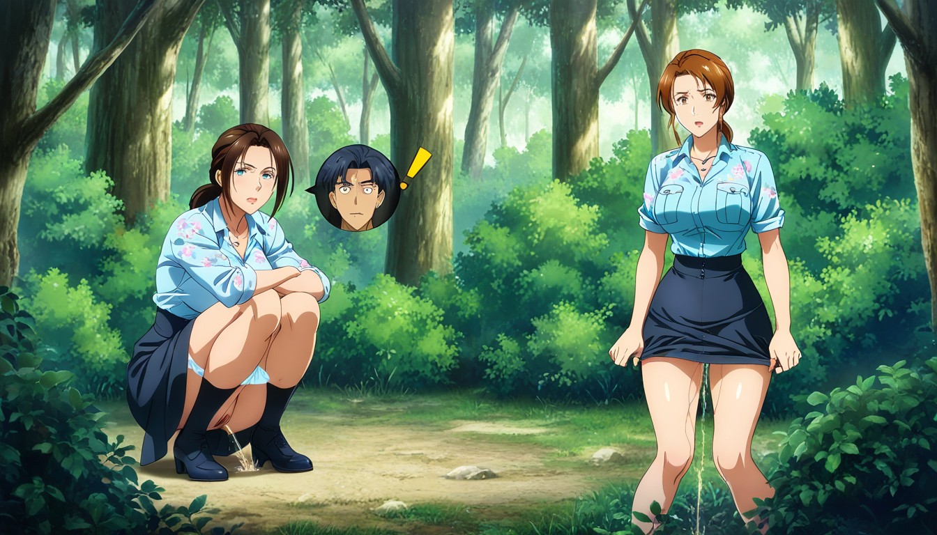 Fit, Puddles, Hunched To Knees Hentai AI Porn