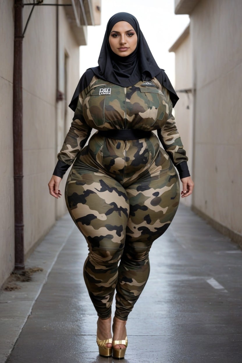 Oiled Skin, Extremely Fat Inner Thighs, Gigantic Massive Hyper Highs AI Porn