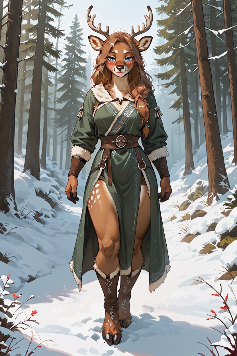 Forest, Tall, Solo Furry AI Porn