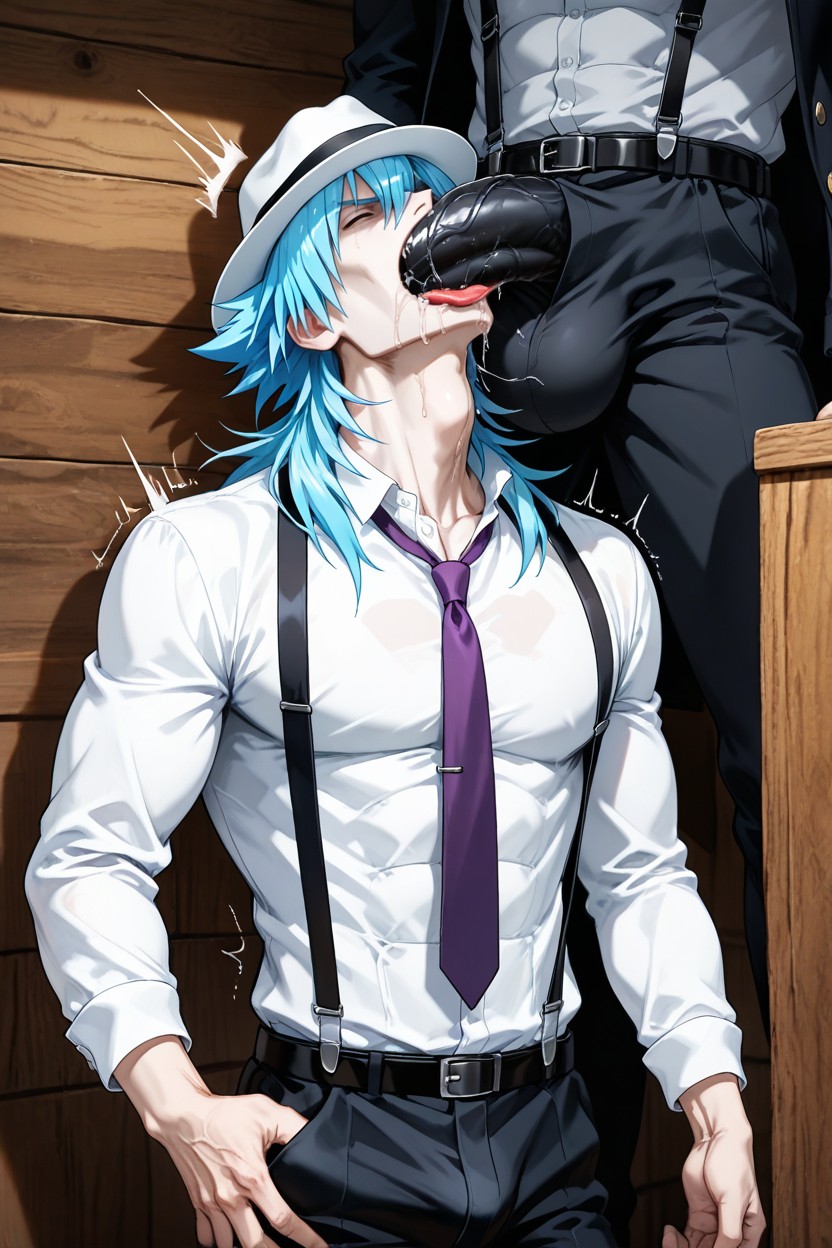 Hachisaku-sama, Dramatical Murder, Very Long Tongue ゲイAIポルノ