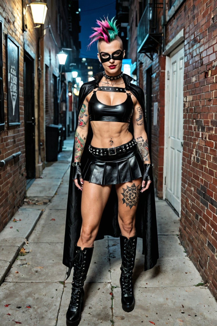 Masked Heroine, Boots, New York AI Porn