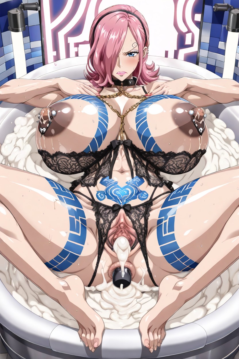 Chain Nipples, Angry, Silk Dress AI Porn