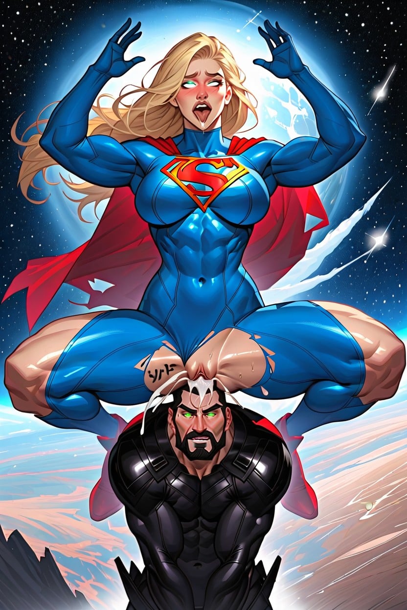 Flying In Space, Greenlantern John Stewart, Moaning Hentai AI Porn