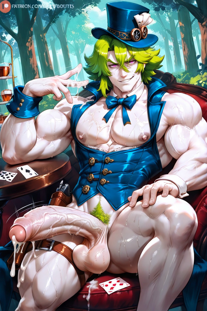 Sweating, Thick Pecs, Thick Pulpy Body AI Gay Porn