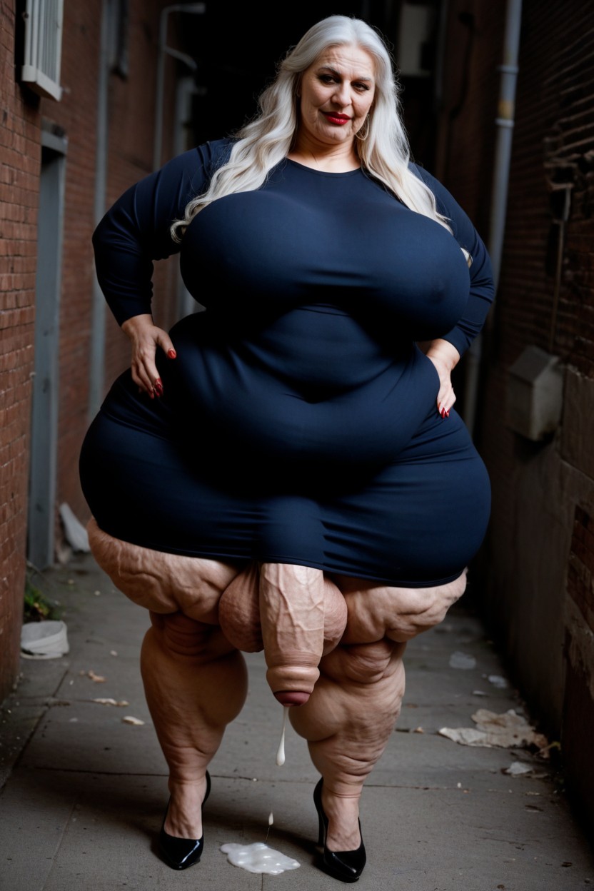 Outdoors, Hyper Fat Body, Hard Shadow AI Porn