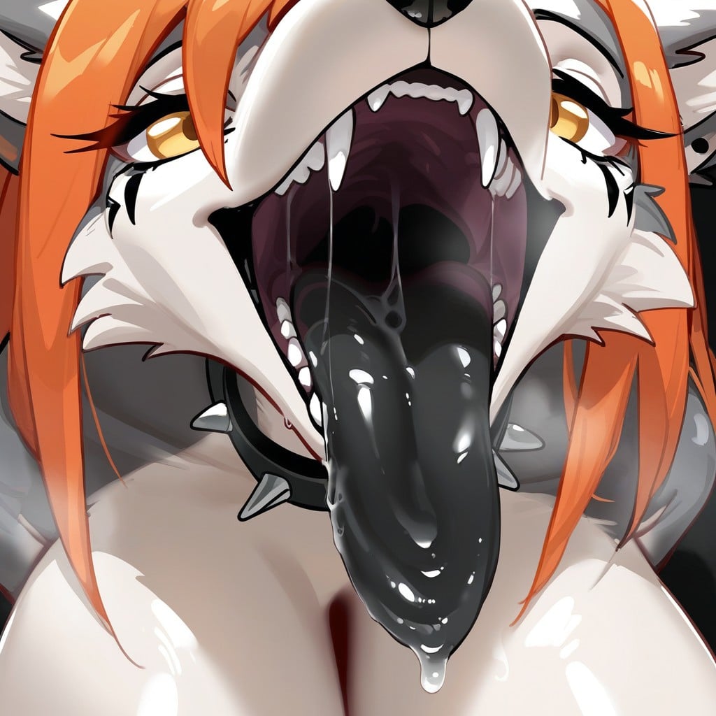 Slightly Long Tongue, Excessive, Robot Furry AI Porn