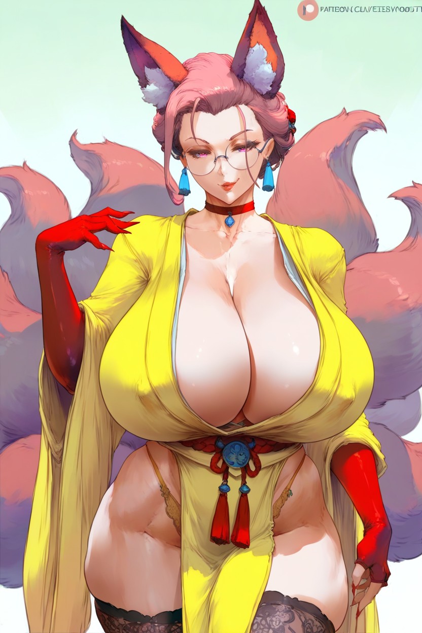 Light Skin, Jewelry, Bluefox Hentai AI Porn