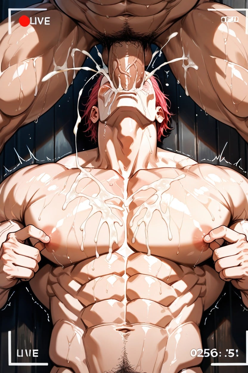 Mesomorph Body, Biologically Male, Creampie Porno IA Gay