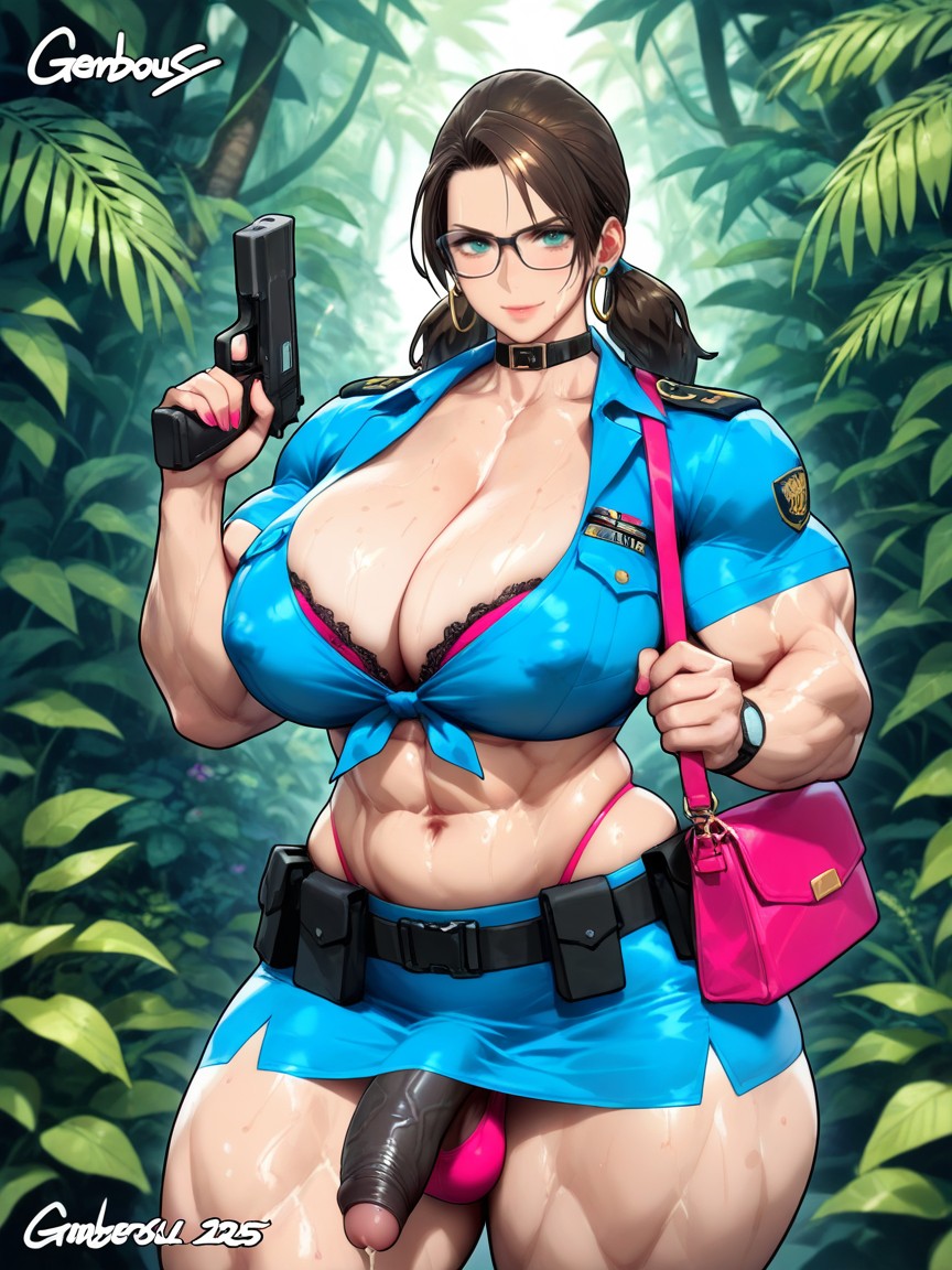 Bodybuilder, Twintails, Neckline Down To The Nipples Porno IA Gay