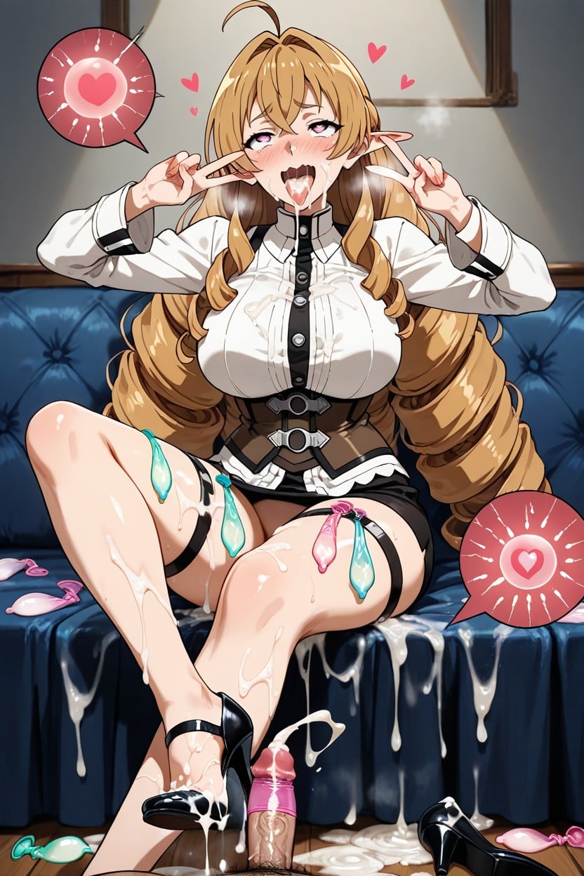 Excessive Cum, Cum Everywhere, Swallowing Semen Hentai AI Porn