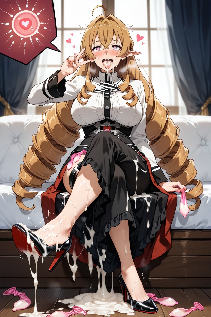 Fertilization X-ray, Sitting, Semen On High Heels Hentai AI Porn