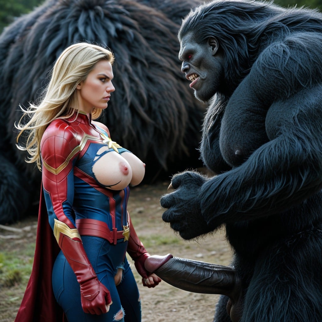 Cosplay, Captain Marvel, Wide Angle AI Porn