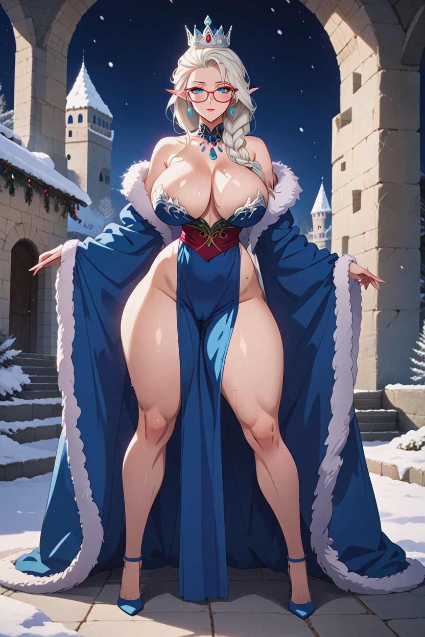 Woman Standing, Hyper Thighs, Thick Thighs AI Porn