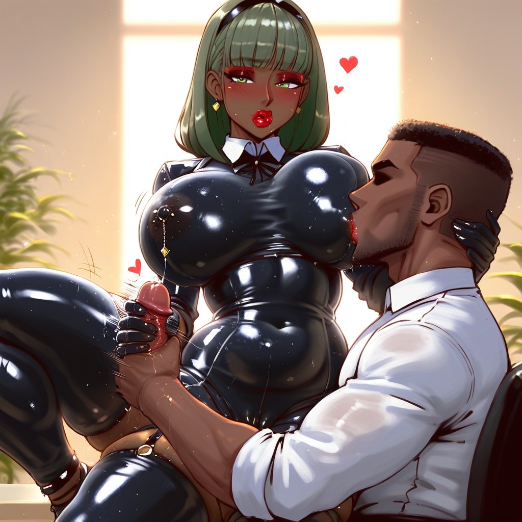 Assholes Visible, Huge Breasts, Latex Gloves AI Porn