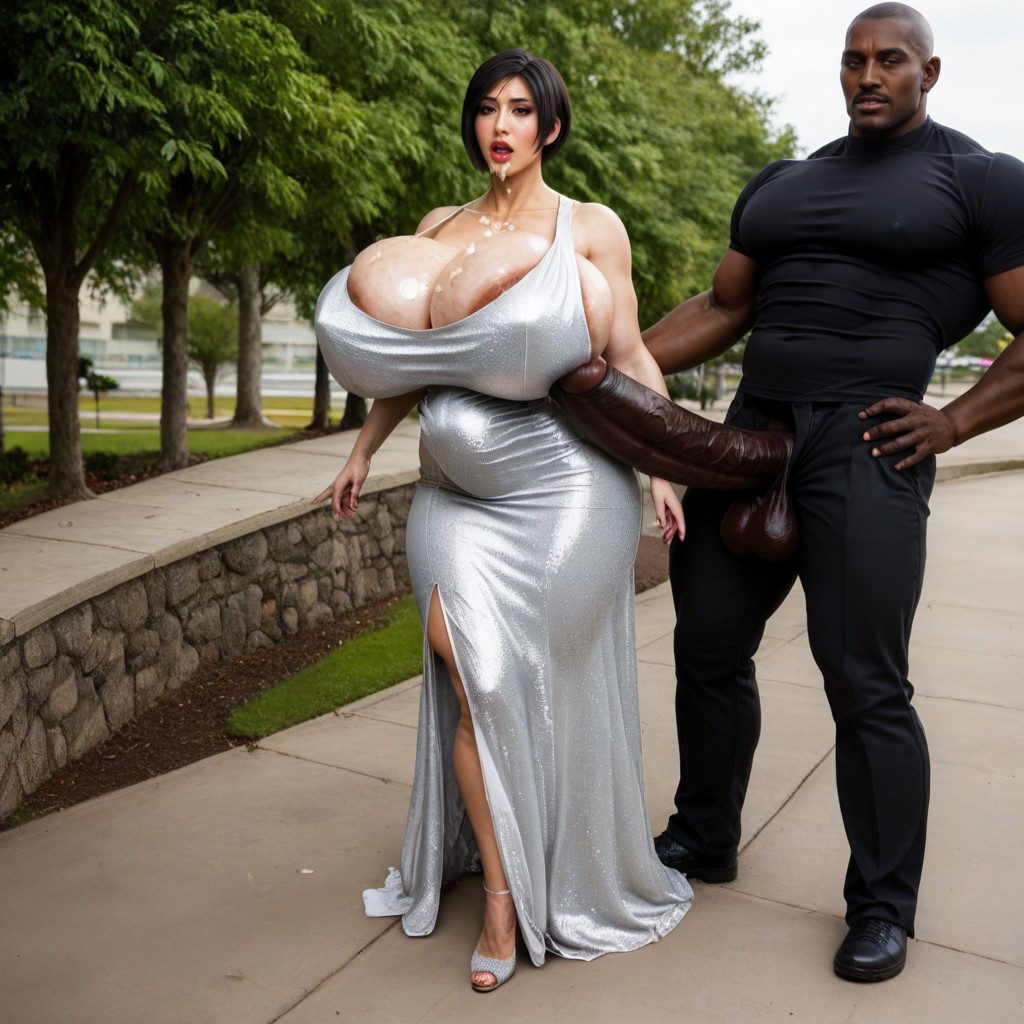 Dressed, Enormous Cock, Stomach Stretched By Gigantic Cock AI Porn
