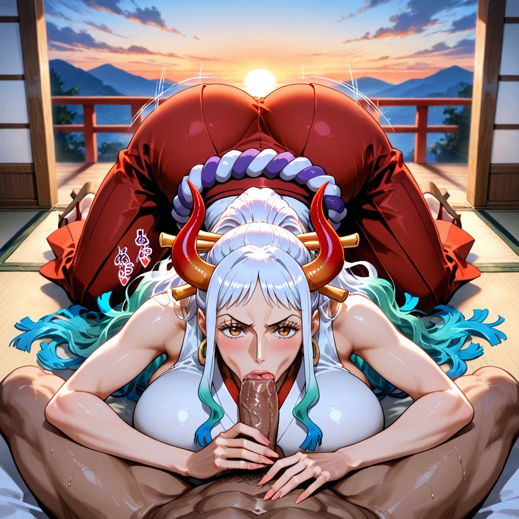 Detailed Face, Wide Hips, Yamato Original Detailed Eyes From One Piece Hentai AI Porn