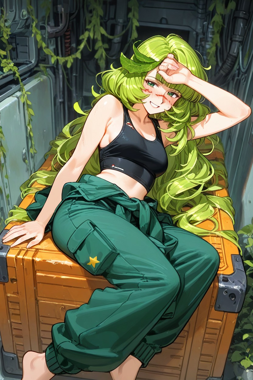 Subtly Grinning, Side View, Wide Hips Hentai AI Porn