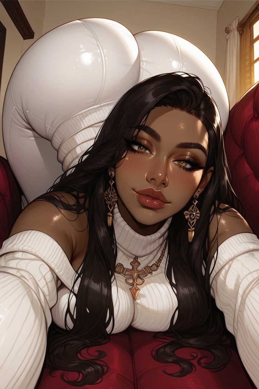 On The Couch, Selfie, Bottom Up Hentai AI Porn