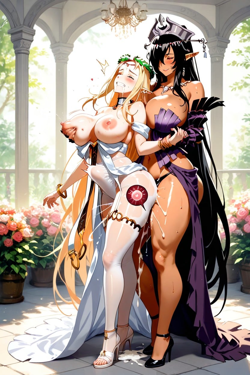 Motion Lines, Large Lactating, Celestine Lucullus From Kuroinu Hentai AI Porn