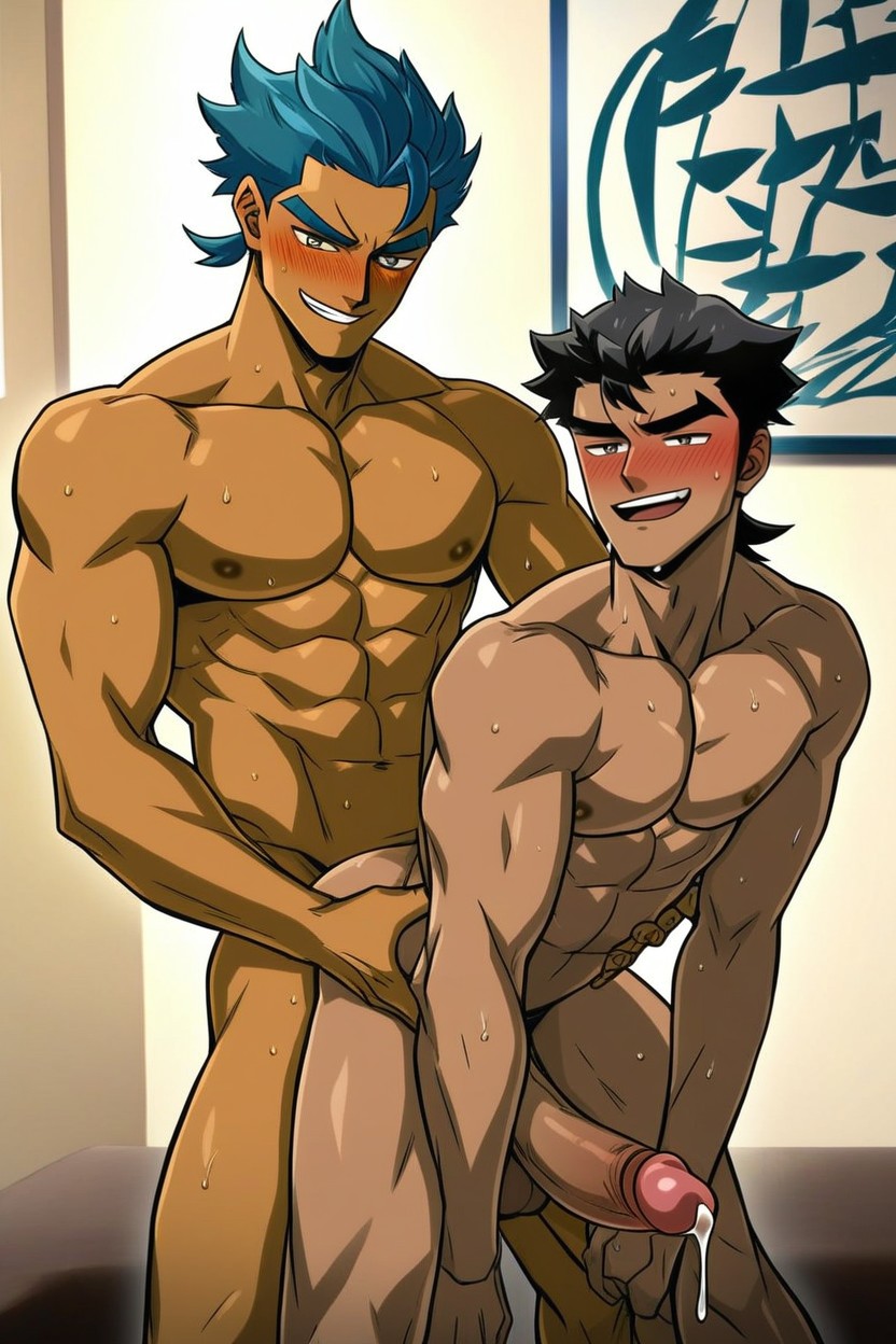 Best Pretty Aesthetic, Thick Eyebrows, Huge Thick Penis AI Gay Porn
