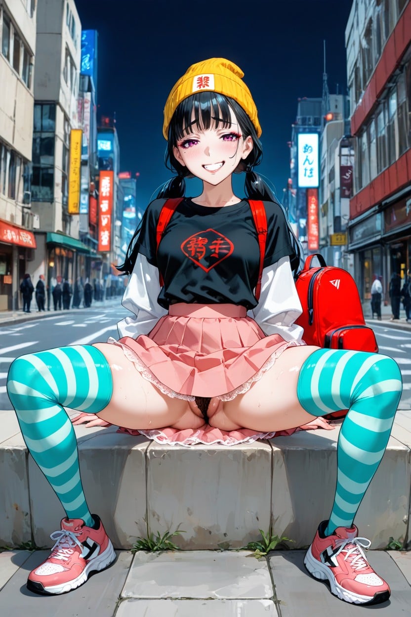 Yellow Hat, Grinning, Round Face Hentai AI Porn